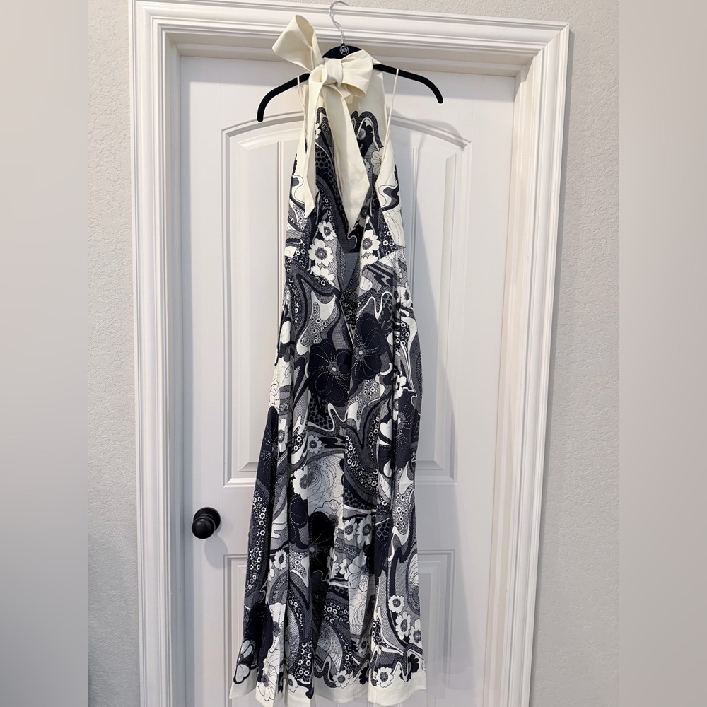 Alemais Navy and White Midi Dress - Picture 6 of 7